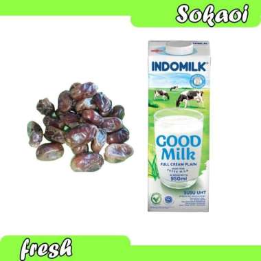 PAKET SUSU UHT INDOMILK 950 ML DAN KURMA 500 GR