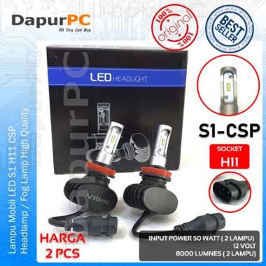 Lampu Mobil LED S1- H11 2 CSP Headlight Beam ZES High Quality
