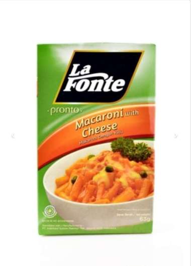 MAKARONI INSTAN PASTA LA FONTE MACARONI KEJU 63 GR