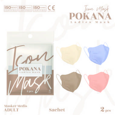 POKANA ICON (Ladies Mask) 4ply Medical Mask Sachet 2s Lilac