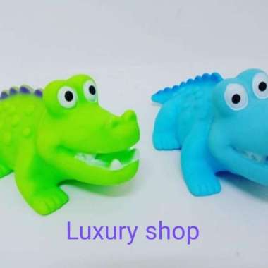 mainan karet binatang buaya encit bisa bunyi