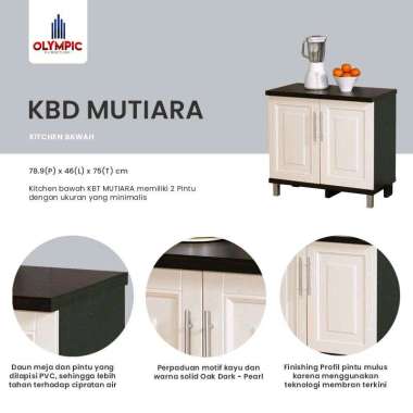 Kitchen 2 Pintu / Meja Dapur / Rak Dapur Bawah Olympic Original KBD010880i ( Batam )