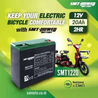 Baterai Sepeda Listrik SMT Power SMT1220 12V 20AH