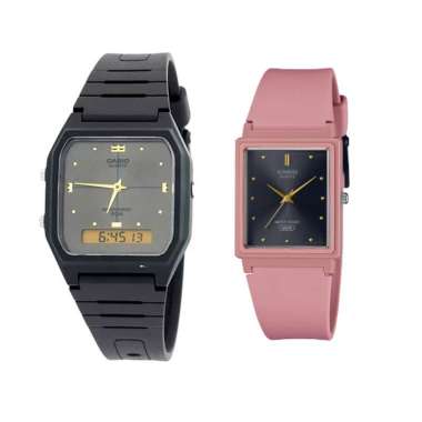 JAM TANGAN COUPLE ORIGINAL CASIO AW 48HE 8A WITH CASIO MQ 38UC 4ADF JAM COUPLE ORIGINAL CASIO AW-48H