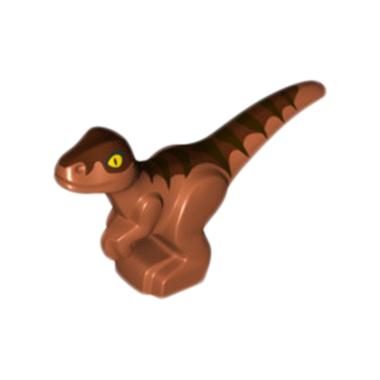 LEGO PARTS 6225624 Jurassic Baby Raptor Dinosaur Figure - Dark Orange