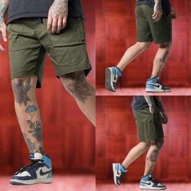 Boardshort Pants Celana Pendek Casual Pria Shortpant Celana Skate Surf 28 Ijo Army