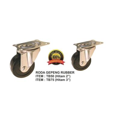 Weldom Gepeng Set Roda [2 Inch/ 4 pcs] BLACK -