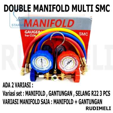 DOUBLE MANIFOLD MULTI PENGISIAN FREON SMC MANIFOLD SAJA