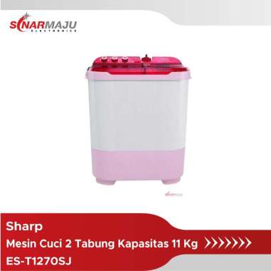 Mesin Cuci 2 Tabung Sharp 11 Kg Twin Tub ES-T1270SJ