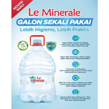 Le Minerale  Galon Sekali Pakai Air Mineral [15 Liter / Mayora Group]