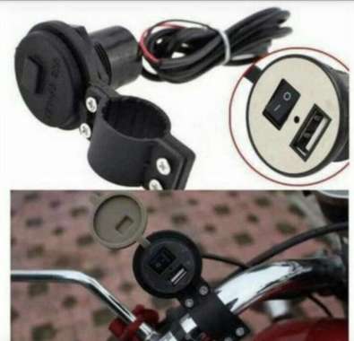 Charger motor USB plug hp stang aki motor