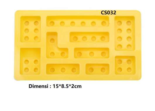 Cetakan Silikon Lego Cokat Jelly Pudding Clay Permen Balok Blok Block CS032