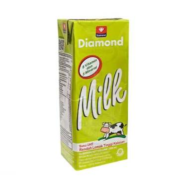 Promo Harga Diamond Milk UHT Low Fat High Calcium 200 ml - Blibli