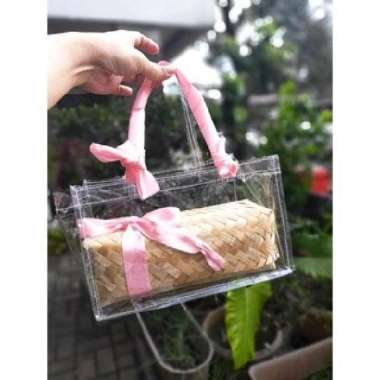 tas mika transparant, goodie bag mika kotak kue besek nasi,tas promosi 25x15x15