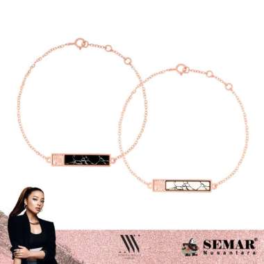 Nikita Willy Gold Gelang Emas Renaissance Vitruvi 17K Semar Nusantara Black Marble