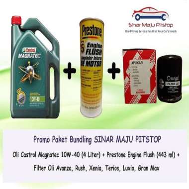 Paket Ganti Oli DAIHATSU GRANMAX & DAIHATSU LUXIO - Castrol Magnatec 10W-40 ORIGINAL INDONESIA 4 Lit