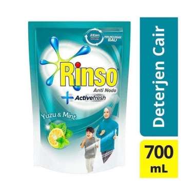 Promo Harga Rinso Liquid Detergent + Active Fresh Yuzu & Mint 700 ml - Blibli