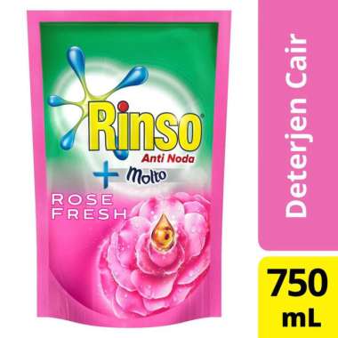 Promo Harga Rinso Liquid Detergent + Molto Pink Rose Fresh 750 ml - Blibli