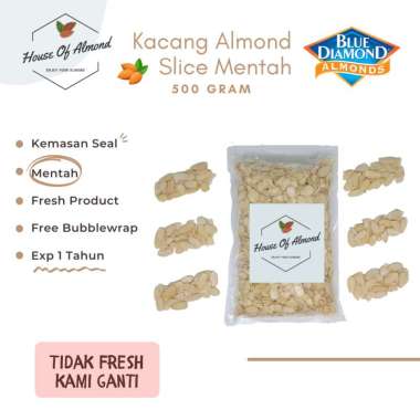 Blue Diamond Kacang Almond Slice Raw Mentah [500 g]