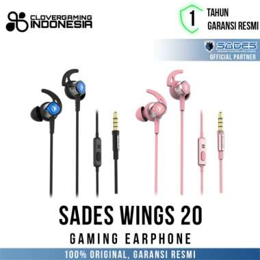 Sades Wings 20 - IEM In-Ear Gaming Earphone Hitam