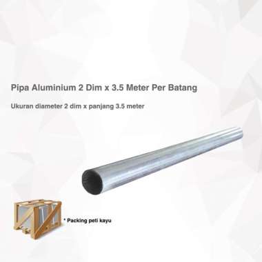 Pipa Aluminium 2 Dim x 3,5 Meter Per Batang Silver -