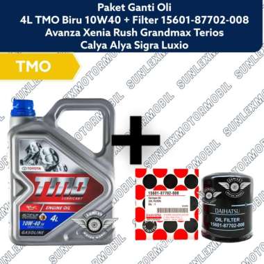 PAKET GANTI OLI 4L TMO 10W40 AVANZA XENIA RUSH + FILTER OLI DAIHATSU