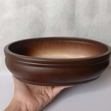Pot keramik oval bonsai besar Multicolor