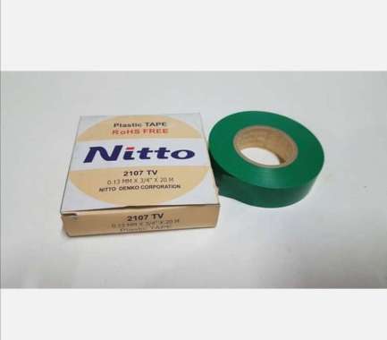 isolasi NITTO HIJAU isolatip SELOTIP LAKBAN KABEL LISTRIK NITO WARNA
