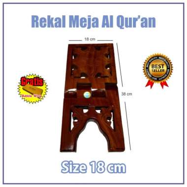 Rekal Dudukan Alquran Meja Lipat Quran Motif Loster Ukuran 18 Cm
