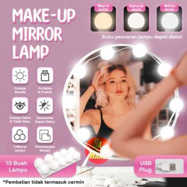 Lampu Hias Meja Kaca Rias Make Up Mirror Light Lamp Led