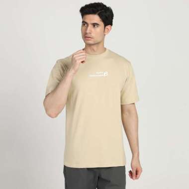 Blythe Distro Enthusiasm Streetstyle T-shirt Kaos Lengan Pendek Pria Kerah Bulat - Khaki