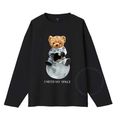ELLIPSESINC Kaos Oversize Wanita Lengan Panjang Bear Collection WINTER JUMBO