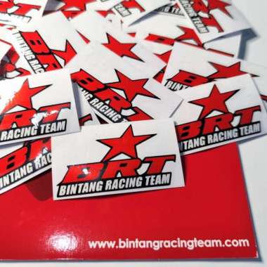 STICKER BRT ORIGINAL STIKER BRT CUTTING TIMBUL Bintang Racing Team Silver