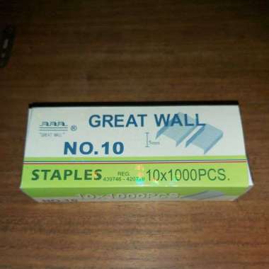 Isi Staples Great Wall no 10 (kecil) 1 slop isi 10 kotak kecil