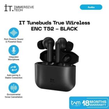 IT Tunebuds True Wireless ENC T52 TWS Earphone Headset Bluetooth