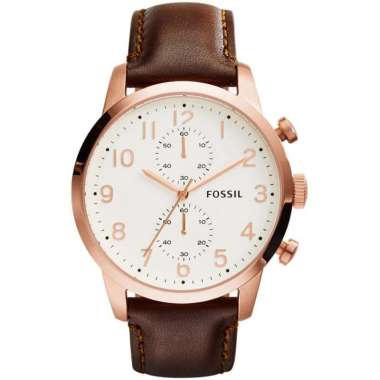 Fossil Townsman FS-4987 Chronograph Original Jam Tangan Pria Brown Rosegold