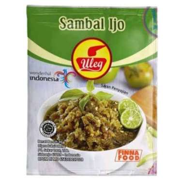 Sambal sambel cabe cabai uleg finna terasi bawang ijo hijau pedas SACHET kecil Sambal ijo