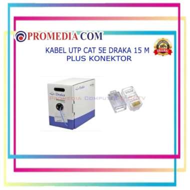KABEL UTP CAT 5E DRAKA 15M + KONEKTOR
