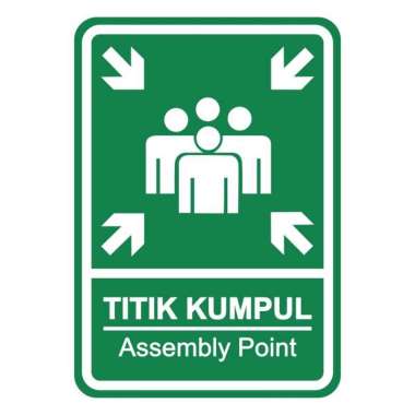 Rambu Plang Titik Kumpul 35cm x 50cm Plat Alumunium