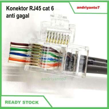 konektor RJ45 Cat6 Anti Gagal