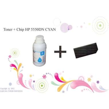 Toner + Chip HP 5550DN CYAN Berkualitas Biru