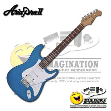Aria Pro II STG-004 HSS Stratocaster Metallic Blue Electric Guitar