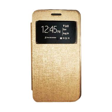 Gea Flip Cover Casing for Oppo Neo 7 A33T - Gold