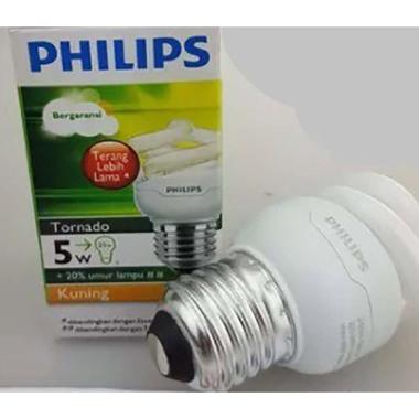 PHILIPS Tornado Bohlam Lampu [5 Watt] Kuning