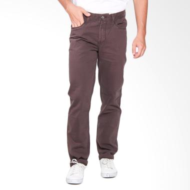 Emba Casual EPA 012R Basic Slim Celana Panjang Pria - Dark Brown