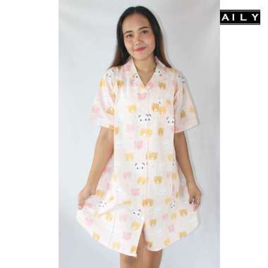 Aily SM21 Daster Wanita Katun Pink L