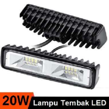 harga Lampu Tembak Sorot LED Bar Cree 16 Titik Mata CWL 20 Watt 20W Motor Mobil Worklight 20Watt offroad Putih Blibli.com