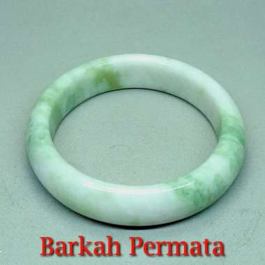 Gelang Batu Giok Jade type a birma Asli n 993 Putih Hijau