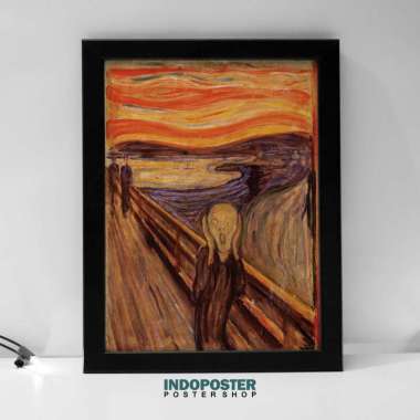Poster Lukisan Repro Edvard Munch The Scream INDOPOSTER 50X40cm