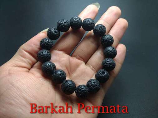 Gelang Batu Meteor Satam Belitung Asli n 856 Hitam